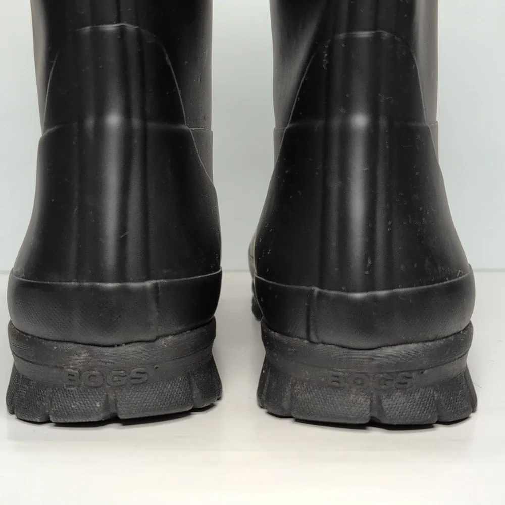 Bogs black amanda plush insulated waterproof rain boot women's size 6 EU 37